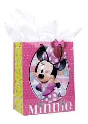 Hallmark 13&quot; Large Gift Bag with Tissue Paper (Minnie Mouse) for Birthdays, Kids Parties or Any Occasion