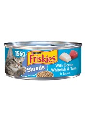 Purina Friskies Savoury Whitefish and Sardines Flavour Shreds Wet Food for Cat, 156g
