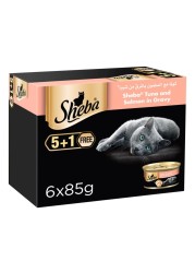 Sheba Cat Food Tuna &amp; Salmon, 85g Can (Pack of 6)