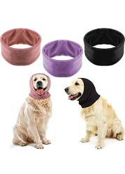 Sadnyy 3 Pcs Dog Ear Muffs Noise Protection Covers Hearing Wrap Earmuff Winter Scarf (Black, Pink, Purple,Medium)