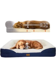 Dugyluv Dog Bed, Orthopedic Sofa Dog bed With Memory Foam, Removable Cover, Waterproof Lining and Nonskid Bottom,Pet Bed for Dogs (Large)