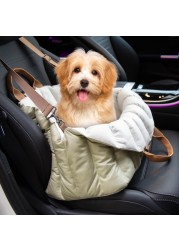 ClevaHome Small Dog Car Seat Travel Carrier Pet Bed NonSlip Booster Seat for Dogs up to 10lbs Fashionable Pet Carrier Bag for Indoor and Outdoor