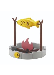 PetPals 11&quot; H Cat Treat-Dispensing,Cat Dry Food Dispenser, Cat Slow Feeding Snack Bowl, Grilled Fish Cat Toy