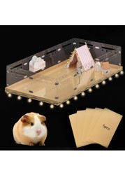 COZIWOW Acrylic Guinea Pig Cages with 5PCS Waterproof Bottom, Sturdy &amp; Easy to Setup, 4 x 2ft Large Habitat for Guinea, Hedgehog, Quail, Small Animal Playpen Without Top (DIY Extendable)