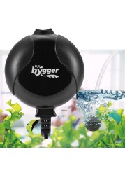 hygger Quiet Mini Air Pump for Aquarium 1.5 Watt Oxygen Fish Air Pump for 1-15 Gallon Fish Tank with Air Stone Air Tubing Clip Black