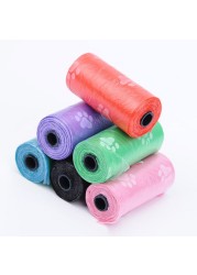 Generic-Pet garbage bag 15pcs / one roll dog feces cat cleaning pick up