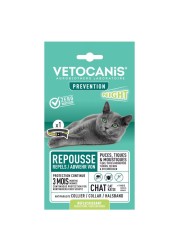 Vetocanis Flea Tick And Mosquito Repellent Reflective Collar For Cat Black 35cm