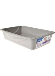Petmate Open Cat Litter Box,Mouse Grey, Small (14&quot;x10.5&quot;x3.5&quot;)