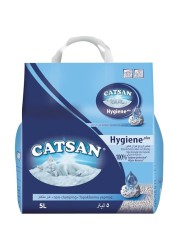 Catsan Litter, Hygiene Plus, Cat Litter 5L Lightweight Litter, Low Dust, Triple Odor Protection, Non Clumping Cat Litter