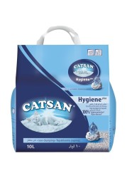 Catsan Litter, Hygiene Plus, Cat Litter 10L Lightweight Litter, Low Dust, Triple Odor Protection, Non Clumping Cat Litter