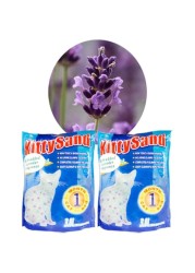 Kitty Sand Crystal Cat Litter 3.8L Lavender Scented - Pack of 2