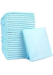 Qfeng 60 90 cm XL Extra Large Puppy Pads Dog Pet Toilet House Training 60X90cm Wee Potty Pee Mats Cat Train Pad Floor, Blue
