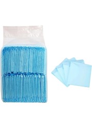 Pee pads for Dogs, Absorbent, 45x60 cm (M), Disposable pad with 5-layer thickness, Soft &amp; Comfortable, Quick dry pads for Small to medium pets, Leak-Proof and Portable, 50 Pieces of 1 pack (Blue)