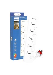 Philips 5 Way Extension Socket with Individual Switch 2m