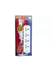 Sirocco 4-Way Extension Socket UK904S White 2m