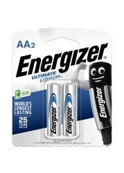إنرجايزر ألتيميت بطاريات ليثيوم AA 1.5 فولت (91BP) - حزمة من 2