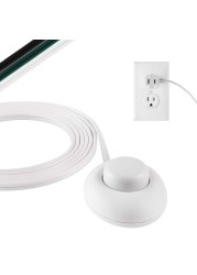Philips Plugin Footswitch 9 Ft 1Outlet Flat Plug Extension Cord Flat Extension Cord with Switch ONOff 2 Prong Extension Cord 120V Long Extension Cord 1 Pack White 1 Pack SPS1036WF37