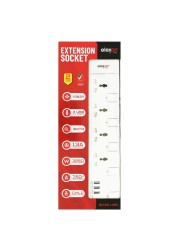 Elexon 4-Way Power Extension Socket With USB Port 13A El-903S White 2m