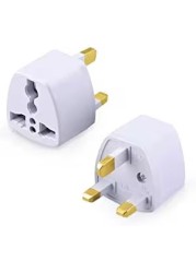 Universal Power Plug for UAE/KSA/UK/HK, 3 Pin Travel Adapter, Power Converter Socket for US/AU/JP/CN - (Pack of 1)
