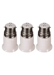 Lavish B22 Bayonet To E27 Screw Base LED Light Bulb Adapter Holder, Fireproof Socket Converter (3-Pack)