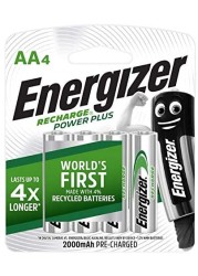 Energizer Recharge Universal AA Rechargeable Multipurpose Battery, 2000 mAh,