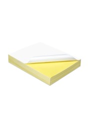 Generic 50-Sheet Glossy Sticker Paper For Inkjet And Laser Printer, White