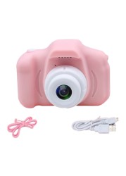 Generic-Kids Camera HD 2.0 Inches IPS Screen Video Camera Digital Camera Children Selfie Toy Camera Rechargeable With Hanging Rope Cable Girls Boys Gifts