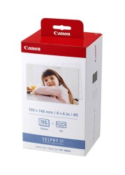 Canon A6 Selphy Cp Color Ink/Paper Set Kp-108In Glossy White