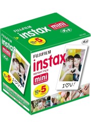 Fujifilm Instax Mini Instant Film, 10 Sheets&Atilde;&fnof;&acirc;&euro;&rdquo;5 Pack(Total 50 Shoots)