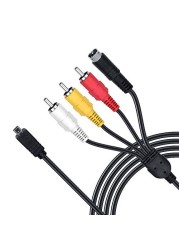 5 Feet AV A/V Audio Video TV-Out Cable Cord for Sony Camcorder Handycam DCR-HC28/e DCR-SX85/v/e/l SX85/b/r and More Models