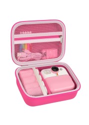 Againmore Kids Camera Case Compatible with ESOXOFFOREfor Mgaolofor BOFIDARfor LETSHAHAfor MindPalfor Cimizi Instant Print Camera Portable Digital Cameras Protective Storage BagRose