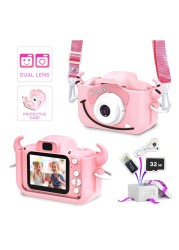 Radiotronics Kids Camera with Silicone Case, Video Camera for Children with Fun Games, Kids Digital Camera with Special Effects, Rechargeable Battery