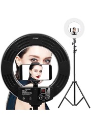 Coopic Rl-14D Bio-Color 3200K- 5600K Dimmable Ring Video Light (14 Inches/36 Centimeters Outer, 36W, 1024 Pieces LED Smd) Black