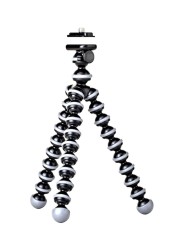 Joby - GorillaPod Flexible Mini-Tripod With Ball Head 7inch Black/Silver