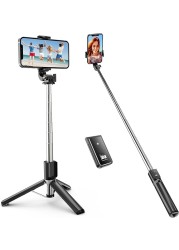 ATUMTEK 40&quot; Selfie Stick Tripod, Extendable Bluetooth Selfie Stick with Wireless Remote, 360-degree Rotation, Compatible with GoPro, iPhone and Android Smartphones, Mini Tripod, Table Tripod Black