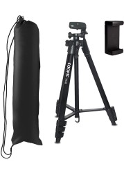 COOPIC T530 Photography lightweight Tripod, 134 cm / 52.5 Inch Aluminum Lightweight Portable Tripod With Mobile Holder for SLR/DSLR Camera, Smartphone&rsquo;s, DV Video (Maximum Load 2kg