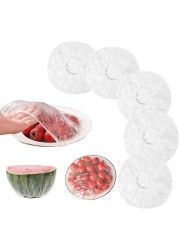 AL ARQAM Fresh Keeping Bags Food Cover 100PCS &ndash; Reusable Elastic Bowl Covers, Stretch Lids for Food Containers, Plastic Wrap Alternative for Meal Prep, Dish, Plate, Outdoor Picnic &ndash; Transparent


