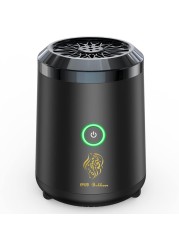 FITTO Mini USB Portable Incense Burner Arab Bakhoor Electric Aroma Diffuser Compact and Stylish Incense Holder for Car, Home, Office, and Travel Ceramic Heating Element with Zinc Alloy Shell