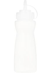 FITTO 16 Oz Ketchup Bottle with Cap - Plastic Squeeze Bottle for Ketchup, Mustard, Dressings, and Sauces, BPA-Free Food Safe Design, Ideal for Indoor and Outdoor Use, Easy to Clean and Recyclable