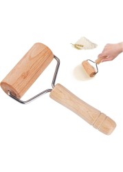 Fitto 10cm Wooden Rolling Pin - Premium Quality Baking Tool for Pastry, Dough, and Pizza - Durable, Easy to Clean, Perfect for Kids and Adults, Non-Stick Surface, Kitchen Essential
