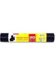 FITTO 30-Pack Heavy Duty 10 Gallon Black Garbage Bags – 54x60cm, Puncture and Leak-Resistant Kitchen Trash Bags for Waste Containment, Strong and Durable
