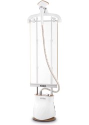 Black + Decker Upright Garment Steamer, 2400W, 1.5L, 35gm/Min Steam, Multiple Attachments, GST2400-B5 (Adjustable Double Poles Rotary Wheels, For Quick Wrinkle Free &amp; Santized Garment)