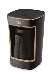 Beko Turkish Coffee Machine, 580W, CookSense2 Technology, One-Touch system, Audio and light warning, Anti Spil, 5 Cups - TKM2341BC