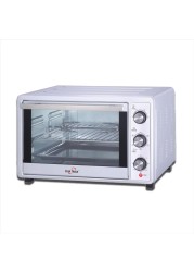 STAR TRACK 35L Electric Oven with Rotisserie, Convection, 120-Min Timer, Temperature Control, Up/Down and Dual Function, 3 Knob Control, 5 Baking Accessories, Stainless Steel Body and Handle, 1500W
