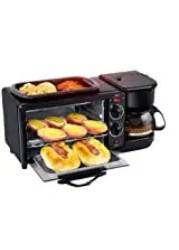 Saachi Electric 3 in 1 Breakfast Making Machine Multifunction Drip Coffee Maker Household Bread Pizza Frying pan Toaster 220V