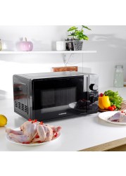 Olsenmark 20 l Microwave Oven- OMMO2343W/ 5 Multiple Power Levels with Easy Controls and Cooking End Signal/ Perfect for Reheating, Defrosting, Cooking, etc./ Black, 2 Years Warranty
