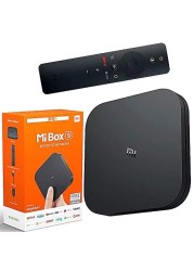 Xiaomi Mi Box S with 4K HDR Android TV Streaming Media Player Google Assistant Remote Official International Version - Black