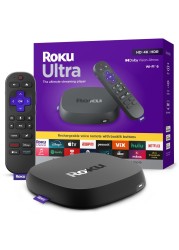 Roku Ultra 2024 - Ultimate Streaming Player - 4K Streaming Device for TV with HDR10+, Dolby Vision &amp; Atmos - Bluetooth &amp; Wi-Fi 6- Rechargeable Voice Remote Pro with Backlit Buttons - Free &amp; Live TV