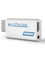 GOGOSHOP Wii to HDMI Converter Wii to HDMI Adapter 1080P 720P Output Video Audio Adapter HDMI Converter with 35mm Audio JackHDMI Output Supports All Wii Display Modes White