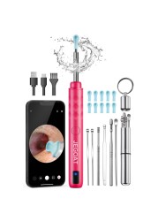 Ear Wax Removal Tool Camera 1296P HD Scope and 6 LED Lights Ear Cleaner with Camera Ear Cleaning Kit Earwax Remover Tool with 10 Spoon